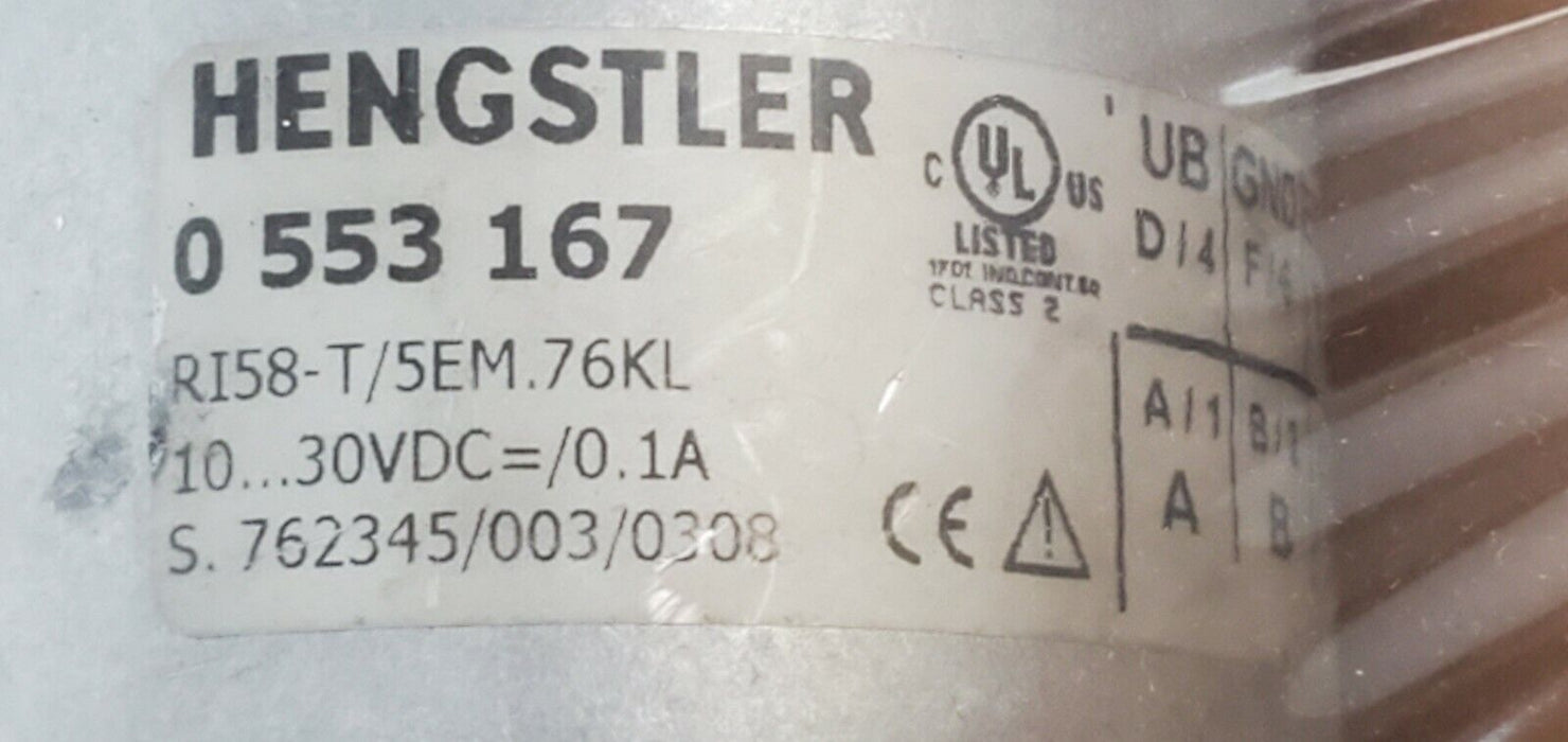 NEW DANAHER CONTROLS HENGSTLER 0 553 167 ENCODER 0553167, RI58-T/5EM.76KL