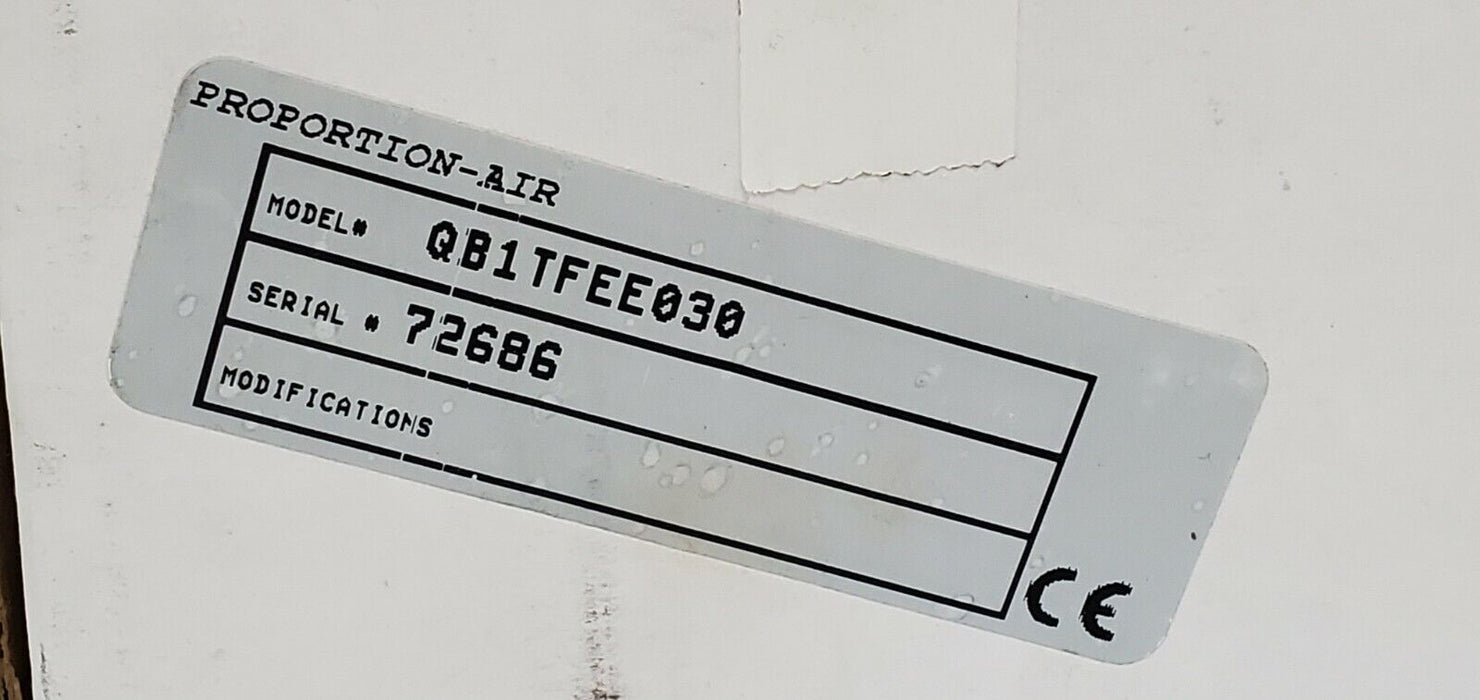 PROPORTION AIR INC QB1TFEE030 PNEUMATIC CONTROL VALVE 300PSIG MAX 0-10VDC