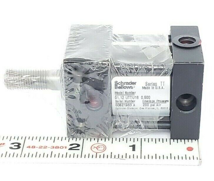 NEW SCHRADER BELLOWS 01.12 UTTU16 0.500 PNEUMATIC CYLINDER, SERIES TT, 200PSI