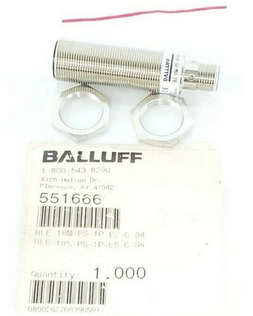 NEW BALLUFF BLE-18M-PS-1P-E5-C-S4 RECEIVER 551666, BLE18MPS1PE5CS4, 10-30VDC