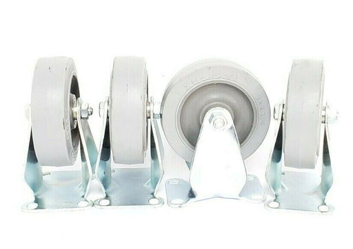LOT OF 4 NEW ALBION 4" X 1-1/4" XTRA-SOFT CASTER WHEELS 4X1-1/4