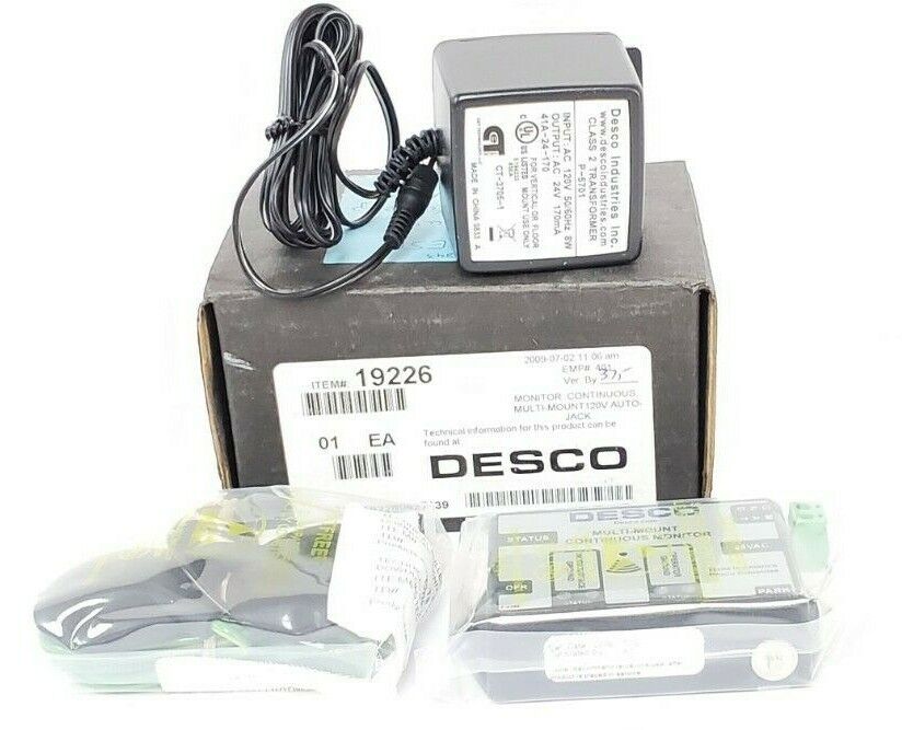 NIB DESCO 19226 MONITOR, CONTINUOUS MULTI-MOUNT 120V AUTO-JACK