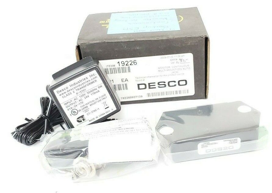 NIB DESCO 19226 MONITOR, CONTINUOUS MULTI-MOUNT 120V AUTO-JACK