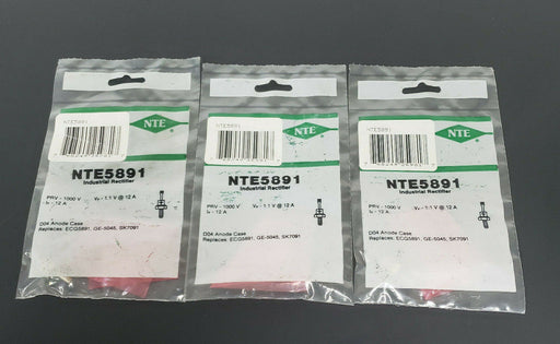 LOT OF 3 NEW NTE NTE5891 INDUSTRIAL RECTIFIERS PRV-1000V 12A