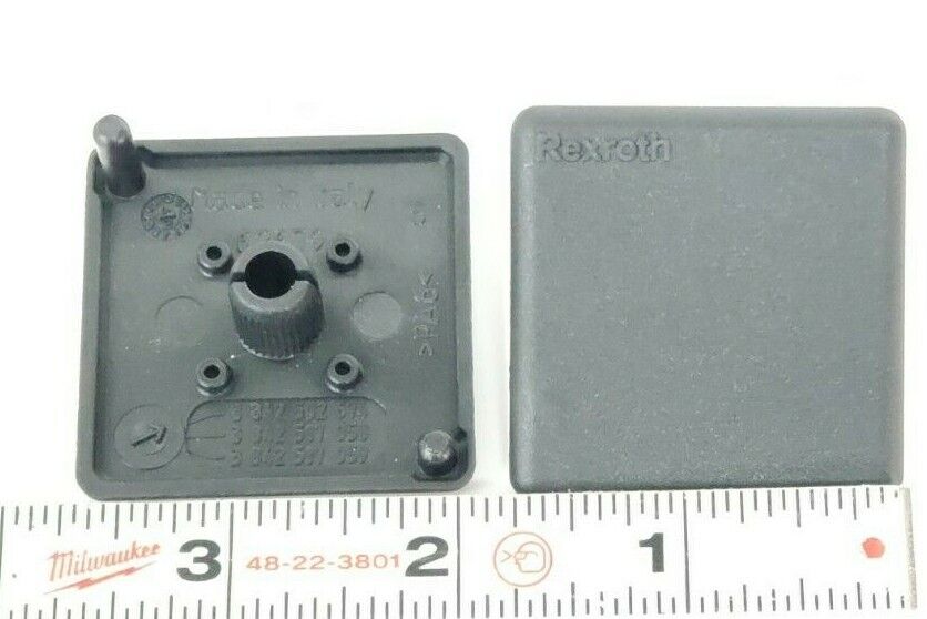 LOT OF 25 NEW BOSCH REXROTH 842502674 COVER CAPS 45X45MM BLACK 842-502-674