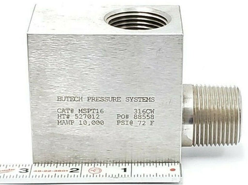 NEW BUTECH PRESSURE SYSTEMS CAT# MSPT16 HT# 527012, 316CW, PSI @ 72F, MAWP 10,00