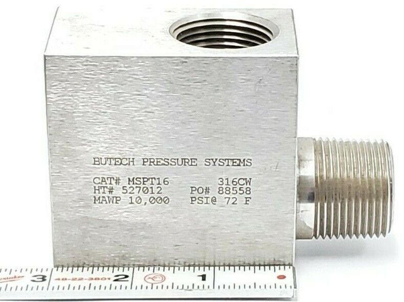 NEW BUTECH PRESSURE SYSTEMS CAT# MSPT16 HT# 527012, 316CW, PSI @ 72F, MAWP 10,00