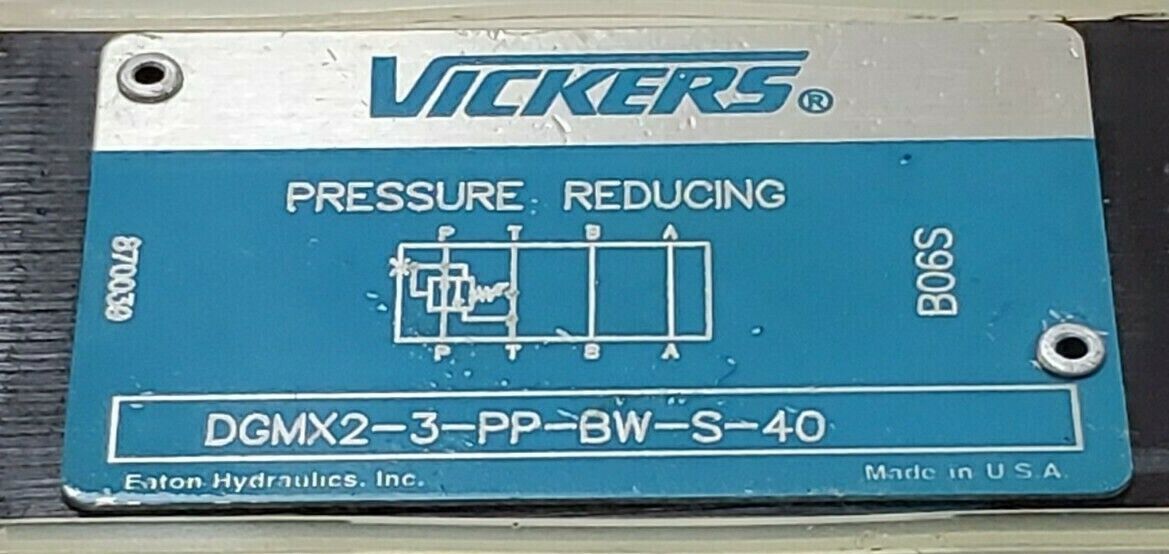 NEW VICKERS DGMX2-3-PP-BW-S-40 PRESSURE REDUCING VALVE 870039