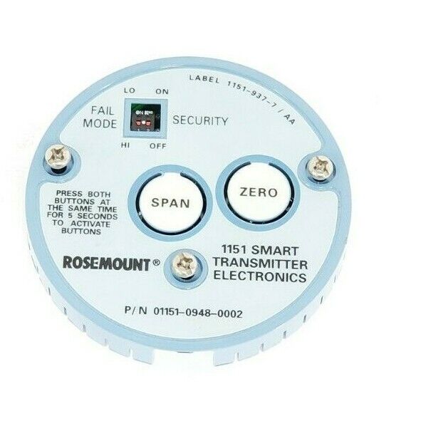 ROSEMOUNT 01151-0948-0002 1151 SMART TRANSMITTER CONTROL BOARD 0115109480002