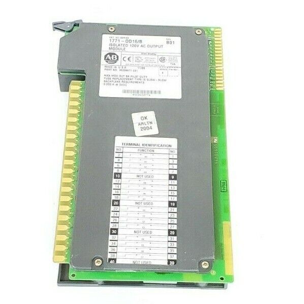 ALLEN-BRADLEY 1771-OD16 SER. B ISOLATED 120V AC OUPUT MODULE 1771-OD16/B REV B01