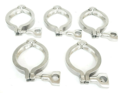 LOT OF 5 NEW TRI-CLOVER H13MHHM-2-S VALVE BODY CLAMPS, 212206, H13MHHM2S, 2-1/2"