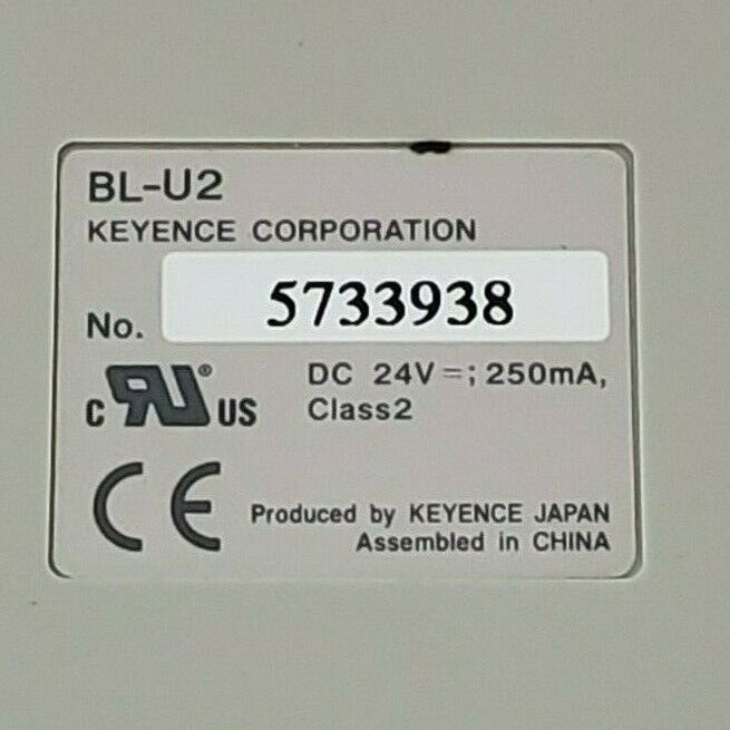 KEYENCE BL-U2 BARCODE SCANNER POWER SUPPLY UNIT 24VDC 250mA