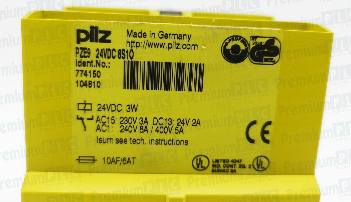 PILZ PZE 9 24VDC 8n/o 1n/c 774150 CONTACT EXPANSION MODULE IDENT. NR. 774150