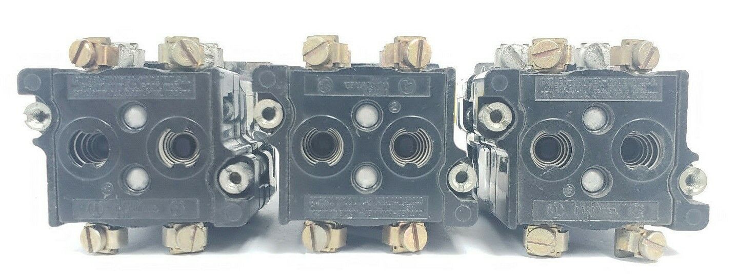 LOT OF 3 CUTLER-HAMMER 2-POS. SELECTOR SWITCHES W/ 120V 50/60HZ COILS, 5.3V LAMP