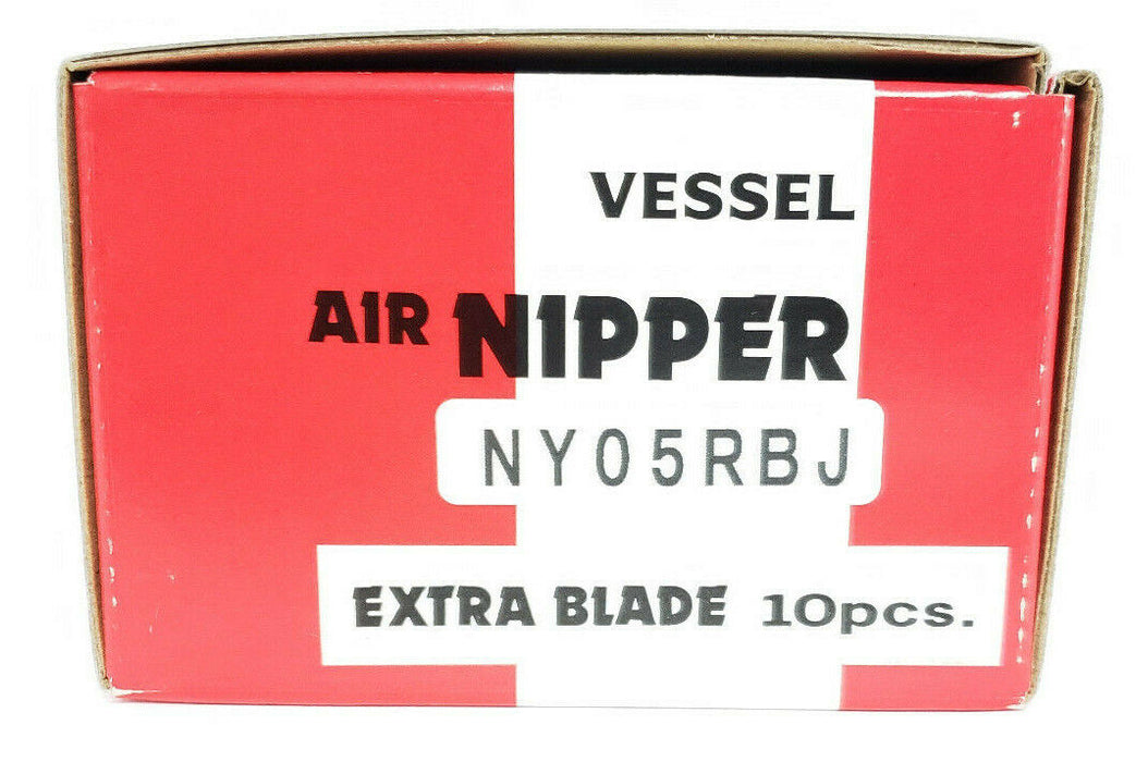 BOX OF 10 NEW VESSEL NY05RBJ AIR NIPPER EXTRA BLADES GT-NY05R, STRAIGHT, 1.6mm