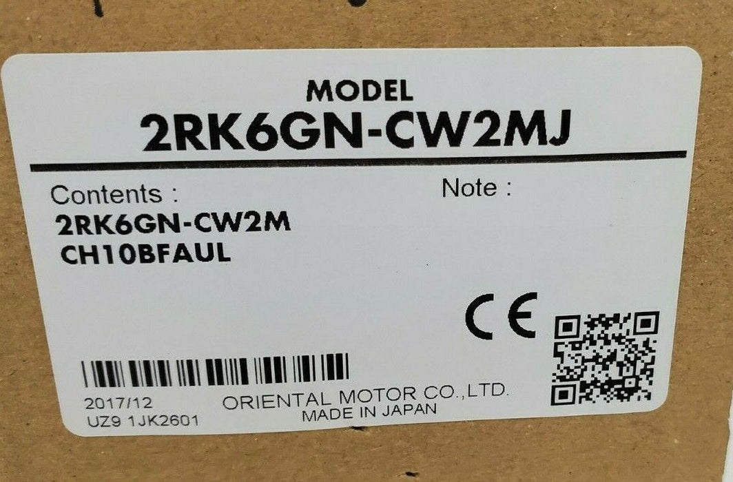 NIB ORIENTAL MOTOR 2RK6GN-CW2MJ ELECTROMAGNETIC BRAKE MOTOR CH10BFAUL