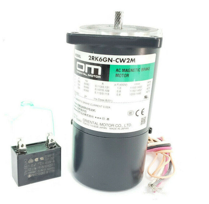 NIB ORIENTAL MOTOR 2RK6GN-CW2MJ ELECTROMAGNETIC BRAKE MOTOR CH10BFAUL