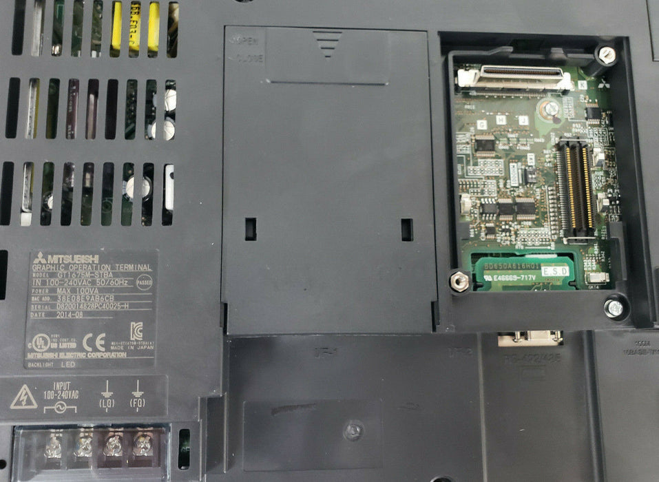 MITSUBISHI GT1675M-STBA OPERATOR INTERFACE 100-240VAC 50/60HZ 100VA