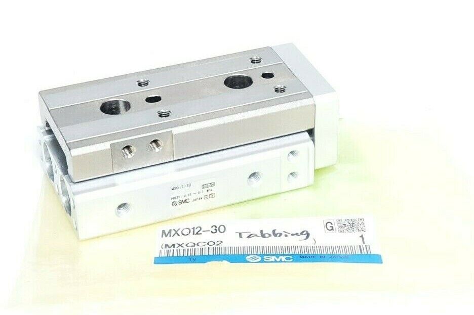 NEW SMC MXQ12-30 SERIES MXQ AIR SLIDE TABLE CYLINDER MXQC02 MXQ1230
