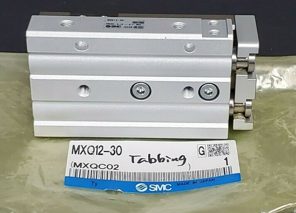 NEW SMC MXQ12-30 SERIES MXQ AIR SLIDE TABLE CYLINDER MXQC02 MXQ1230