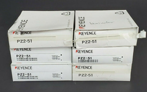 LOT OF 6 NIB KEYENCE PZ2-51 PHOTOELECTRIC SENSORS 7000MM RANGE W/AMPLIFIER PZ251