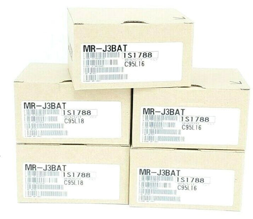 LOT OF 5 NIB MITSUBISHI MR-J3BAT MELSERVO PLC REPLACEMENT BATTERIES 3.6V 2000mAh