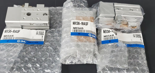 LOT OF 3 NEW SMC MXS6-10ASF CYLINDER AIR SLIDE TABLES MXS610ASF