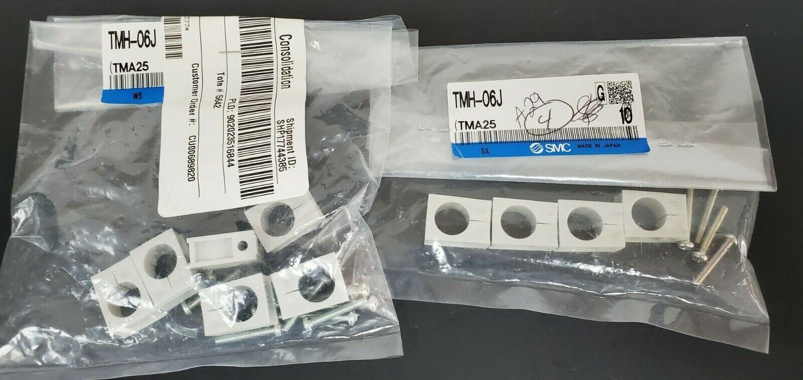 LOT OF 10 NEW SMC TMH-06J INLINE FLOW CONTROL HOLDERS TMA25 6J TMH06J