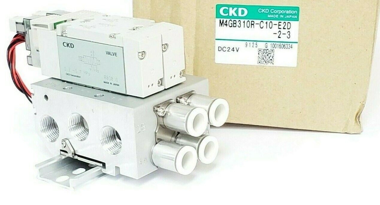 NIB CKD M4GB310R-C10-E2D-2-3 VALVE MANIFOLD ASSEMBLY DC24V M4GB310RC10E2D23