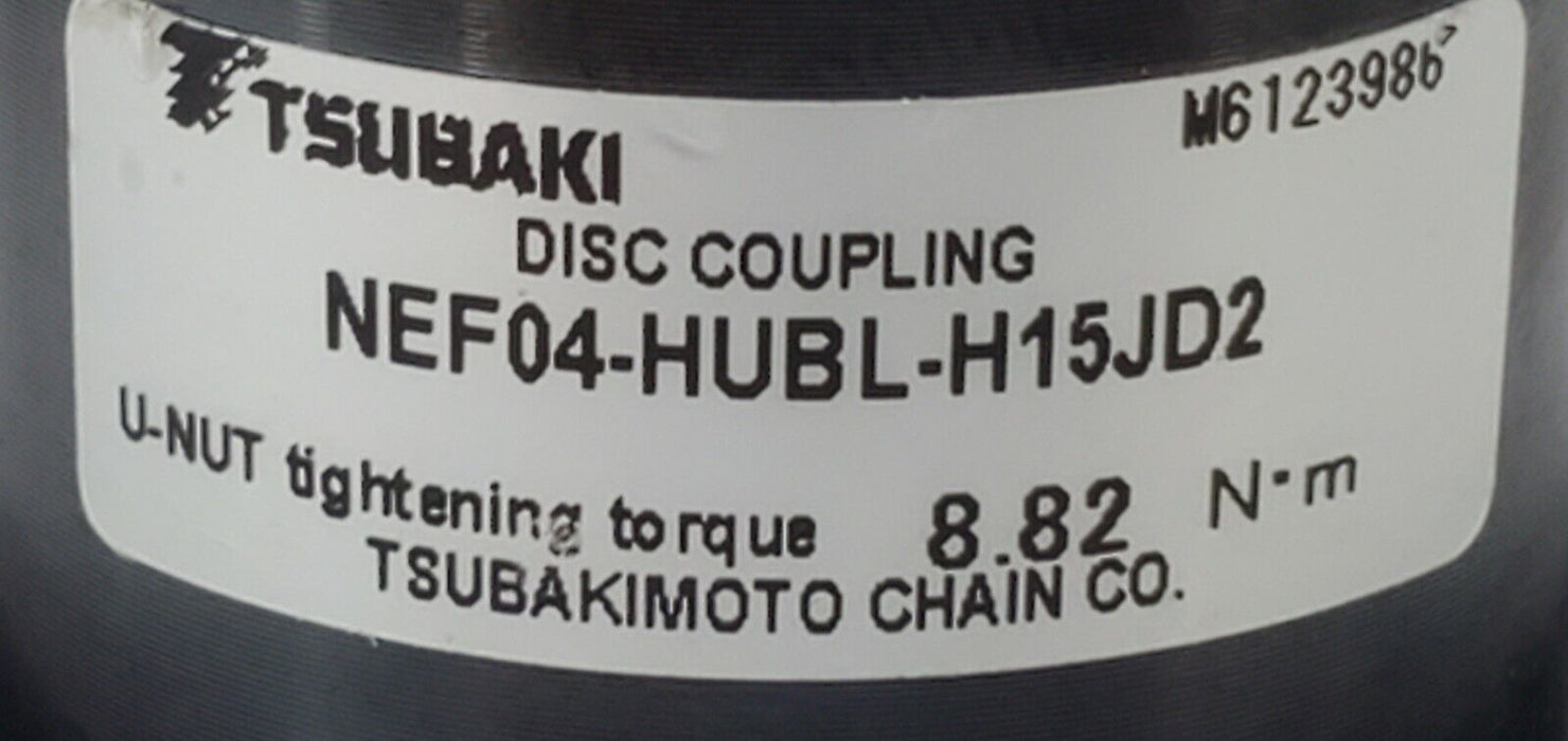 NEW TSUBAKI NEF04-HUBL-H15JD2 / NEF04-HUBN-H22JD2 DISC COUPLINGS NEF04 NEF04.10