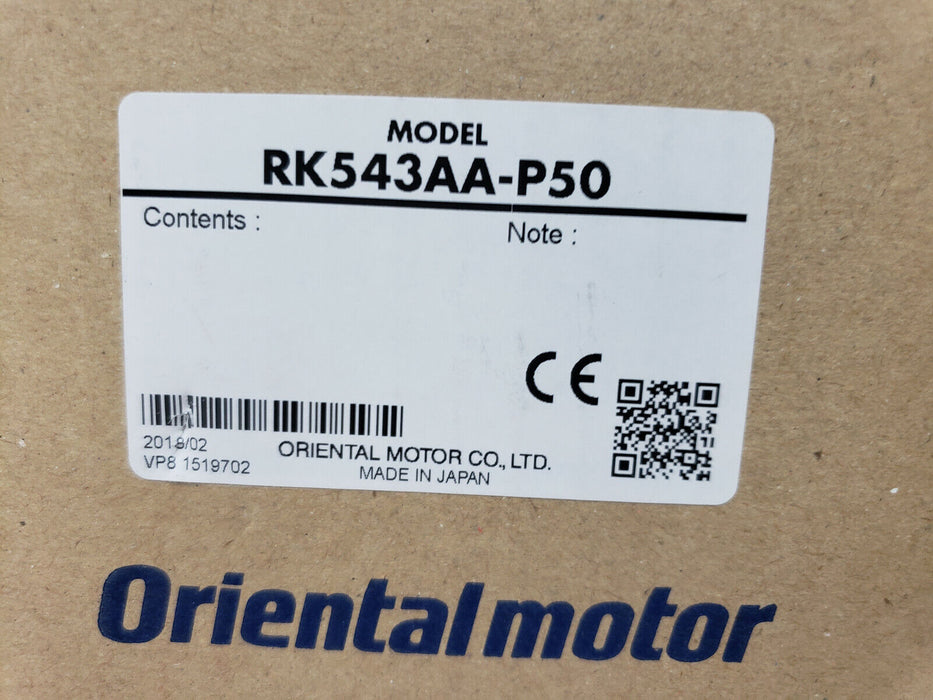 NIB ORIENTAL MOTOR RK543AA-P50 MICROSTEPPER KIT RKD507-A / PK543AW-P50