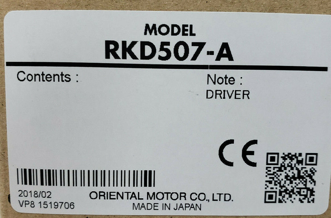 NIB ORIENTAL MOTOR RK543AA-P50 MICROSTEPPER KIT RKD507-A / PK543AW-P50