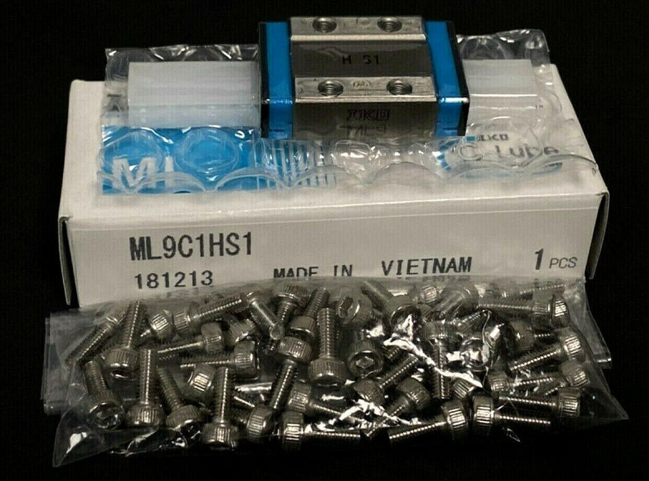 LOT OF 4 NEW IKO ML9C1HS1 LINEAR RAILS 181213 W/ SCREWS