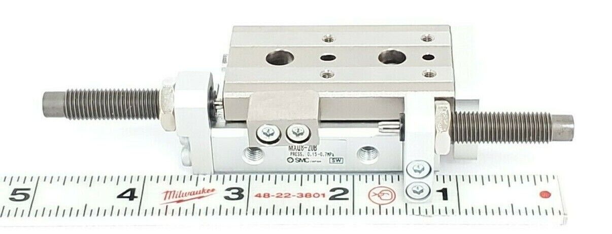 NEW SMC MXQB-208 SLIDE TABLE SHOCK ABSORBERS BOTH ENDS 8MM BORE 20MM STROKE