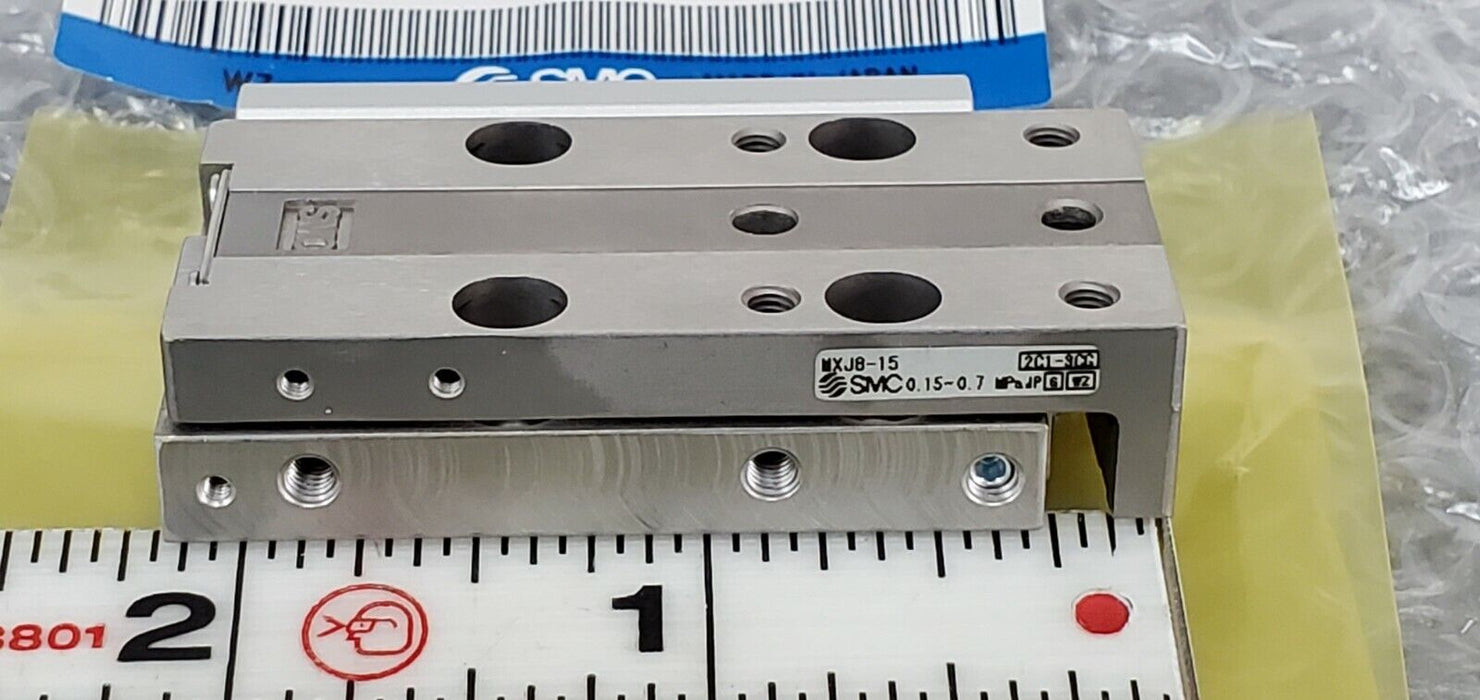 LOT OF 8 NEW SMC MXJ8-15 PRECISION AIR SLIDE TABLE CYLINDERS MXJ815