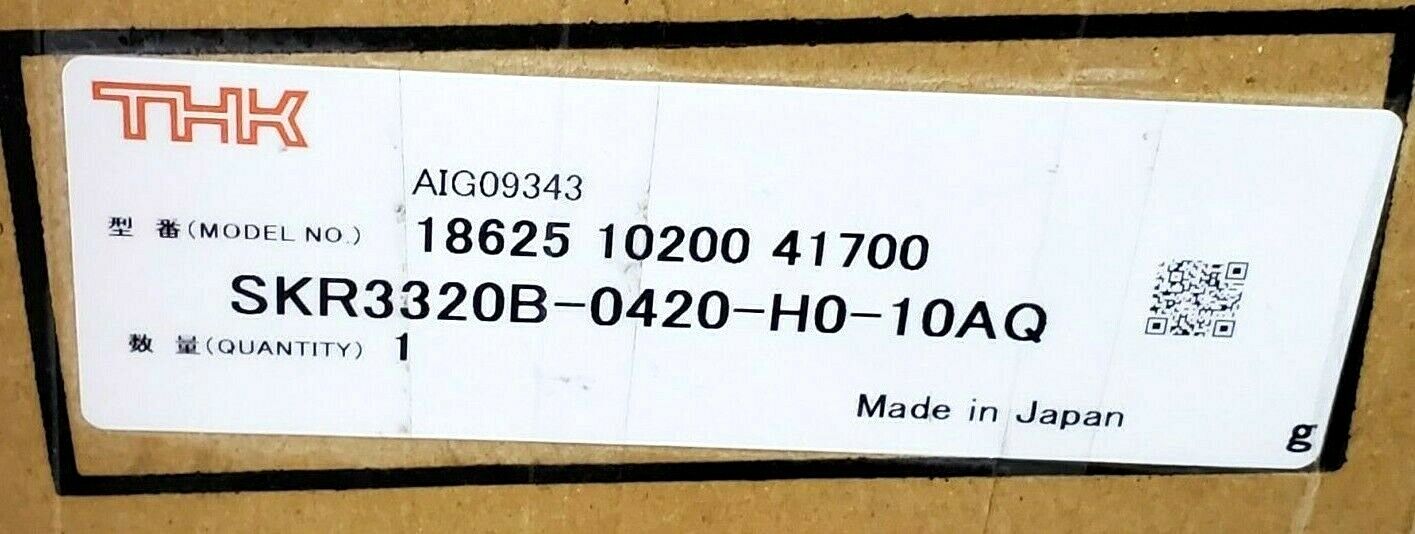 NIB THK SKR3320B-0420-H0-10AQ LINEAR GUIDE AND RAIL SKR3320B0420H010AQ