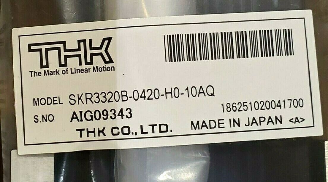 NIB THK SKR3320B-0420-H0-10AQ LINEAR GUIDE AND RAIL SKR3320B0420H010AQ