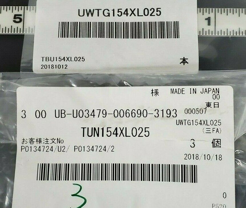 LOT OF 3 NEW MISUMI TUN154XL025 TIMING BELTS
