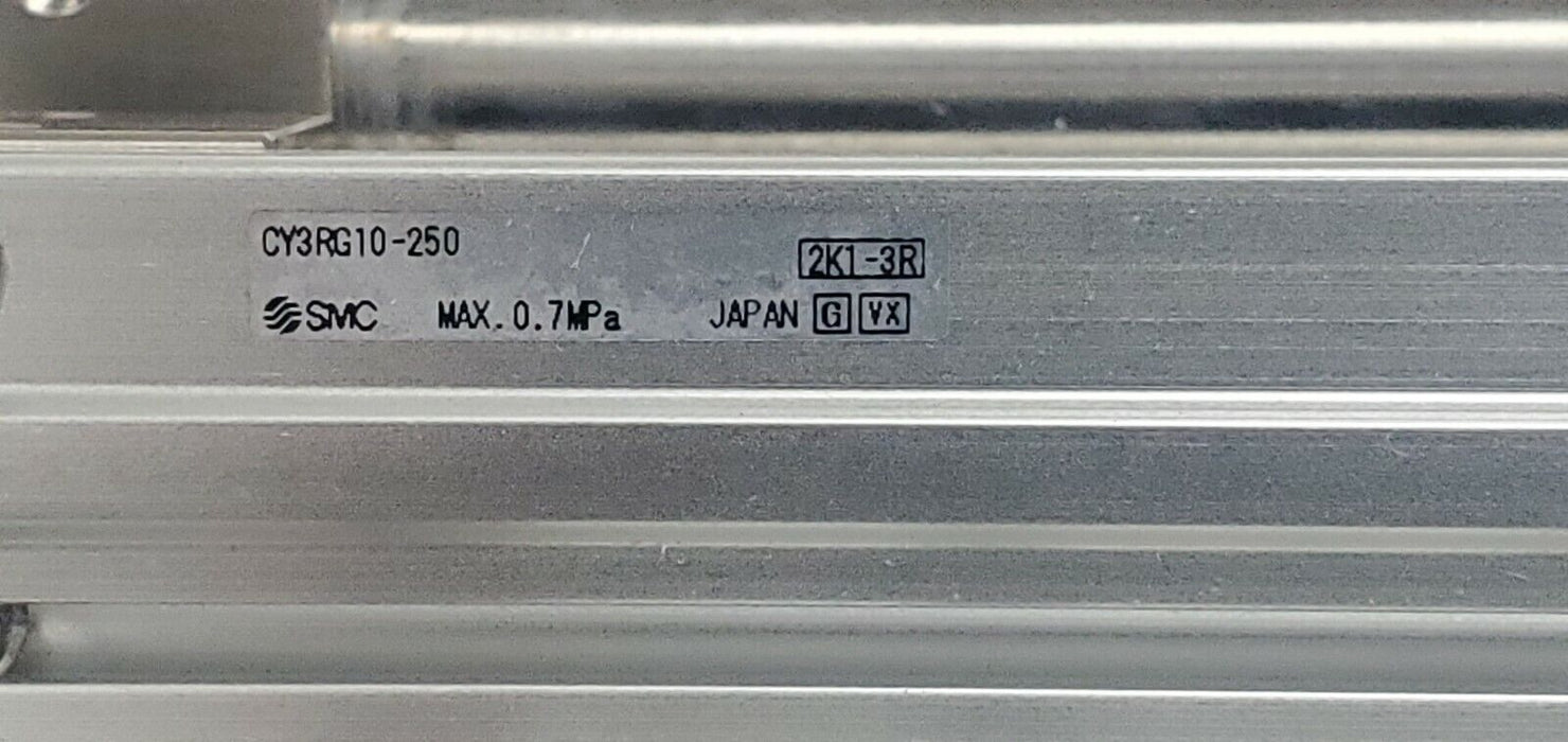 NIB SMC CY3RG10-250 MAGNET COUPLED RODLESS CYLINDER CY3RG10250 (QTY:2)