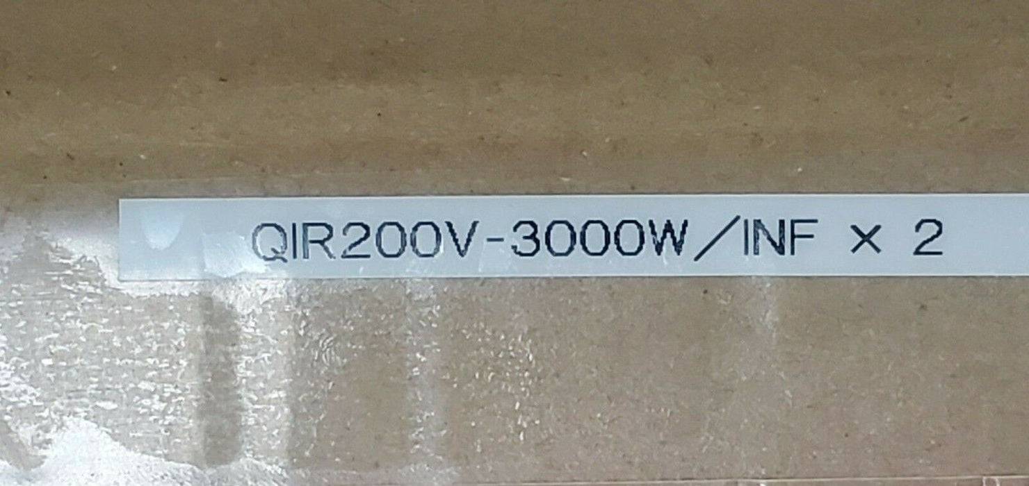 LOT OF 2 NIB INF QIR200V-3000W INFRARED HALOGEN HEATER LAMPS W-G QIR200V3000W