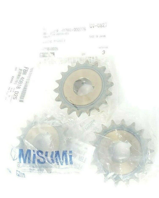 LOT OF 3 NEW MISUMI FBN 40B18 D25 FINISHED BORE SPROCKETS FBN40B18D25