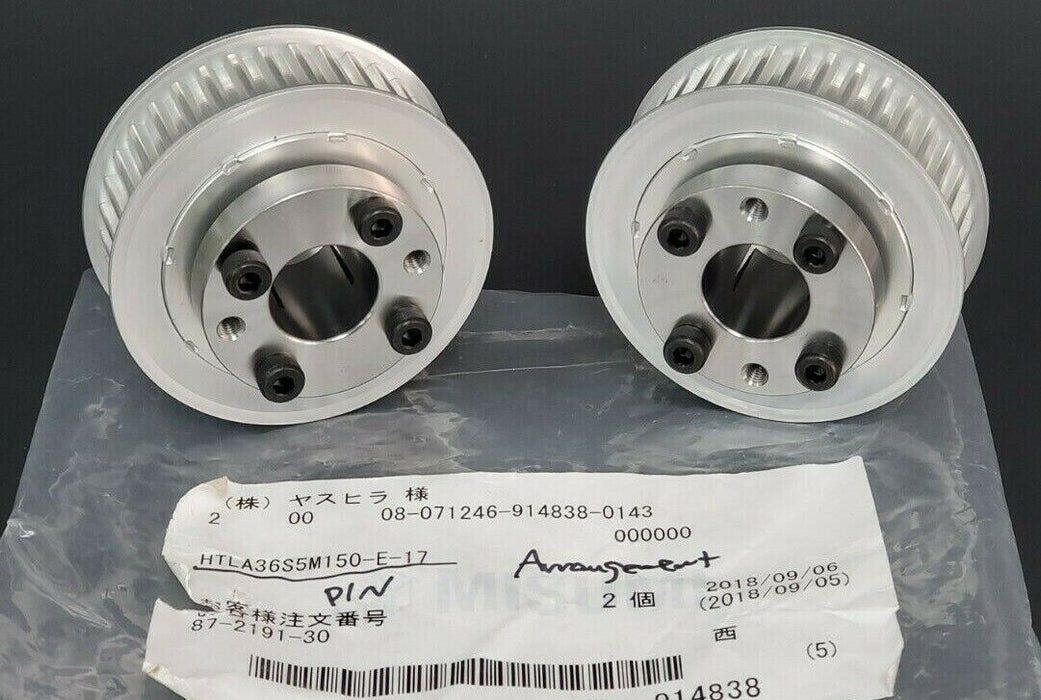 LOT OF 2 NEW MISUMI HTLA3S5M150-E-17 TIMING PULLIES HTLA3S5M150E17