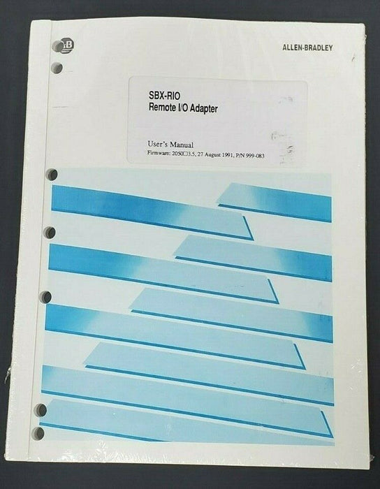 NEW ALLEN BRADLEY SBX-RIO REMOT I/O ADAPTER USER'S MANUAL P/N: 999-083