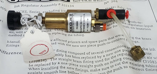 NEW VIDEOJET SP355134 INK PRESSURE REGULATOR 250 PSIG MAX SUPPLY