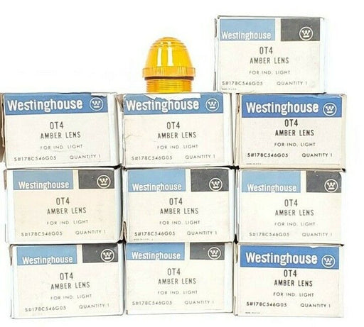 LOT OF 10 NIB WESTINGHOUSE OT4 AMBER LENSES