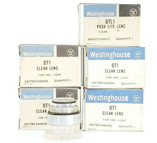 LOT OF 5 NIB WESTINGHOUSE OT1 CLEAR LENSES FOR IND. LIGHT