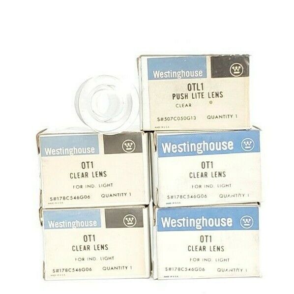 LOT OF 5 NIB WESTINGHOUSE OT1 CLEAR LENSES FOR IND. LIGHT