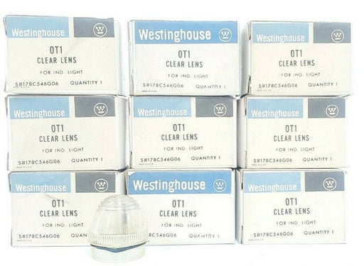 LOT OF 9 NIB WESTINGHOUSE OT1 CLEAR LENSES FOR IND. LIGHT