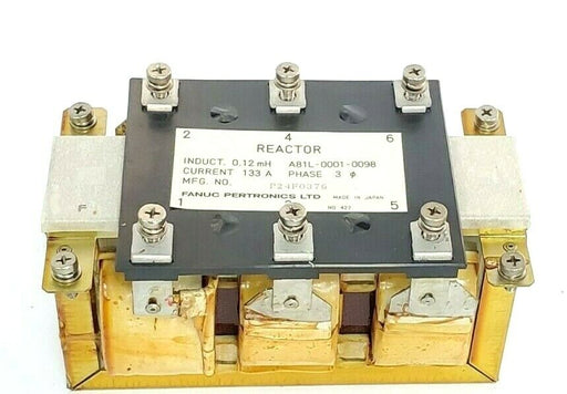 FANUC A81L-0001-0098 REACTOR MFG. NO. P24F0376 CURRENT 133A PHASE 3