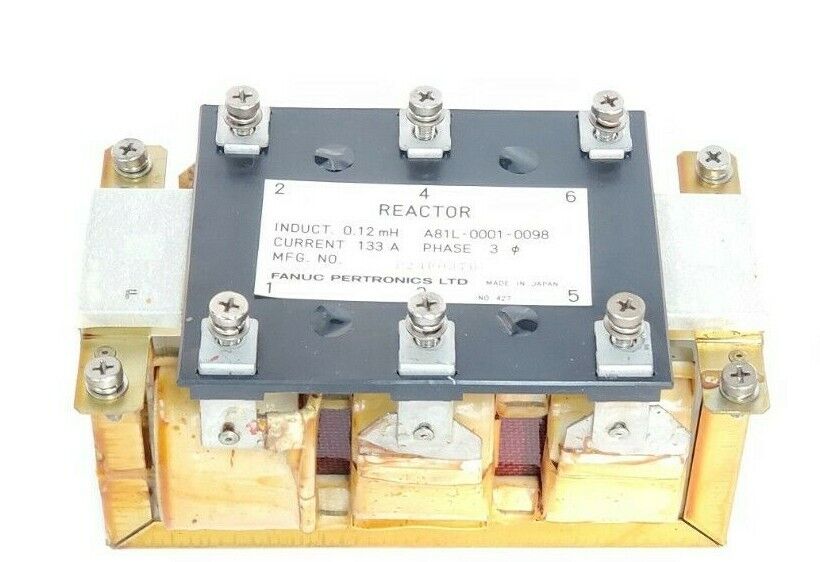 FANUC A81L-0001-0098 REACTOR MFG. NO. P24F0376 CURRENT 133A PHASE 3